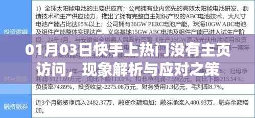 快手热门无主页访问现象解析及应对之策