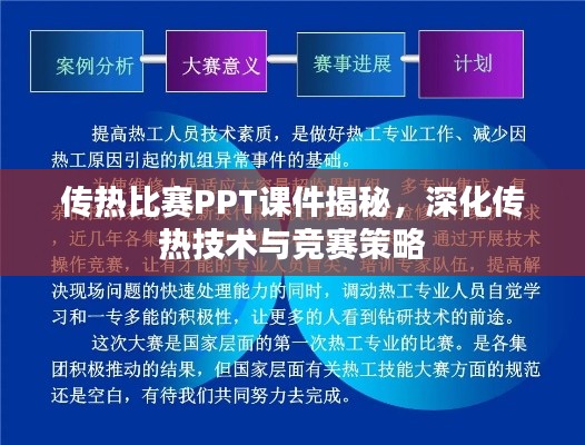 传热比赛PPT课件揭秘，深化传热技术与竞赛策略